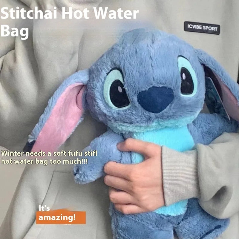 Stitch Hot Water Bottle Disney Anime Winter Extra Large Women's Home Water Filling Hand Warmer Holiday Gift For Girlfriend