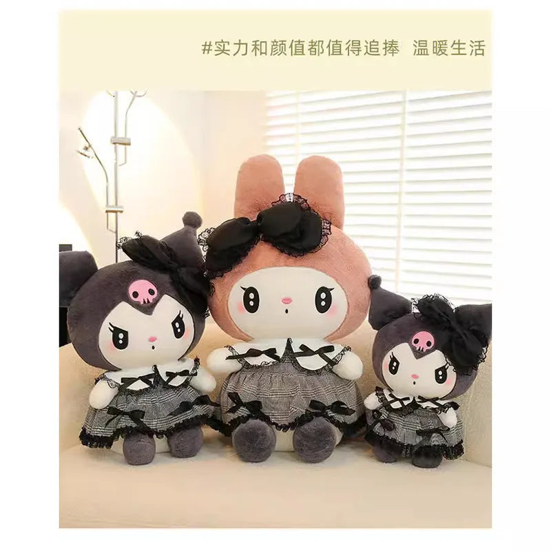 Surrounding Toys Gothic Style Kuromi Melody Plush Toy Dolls Sanrio Plush Dolls Wholesale Gifts For Girls Cute Pillows Pp Cotton