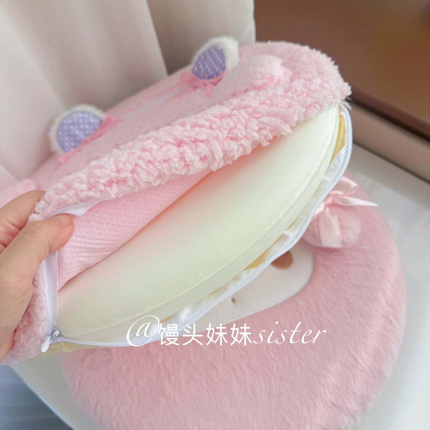 Sanrio Cartoon Memory Foam My Melody Seat Cushion Kawaii My Sweet Piano Sitting Cushion Chair Back Cushion Non-slip Girl