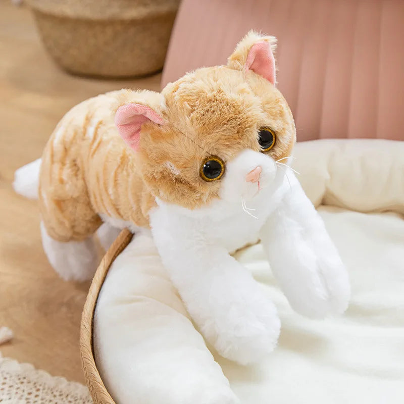 Stuffed Lifelike Cats&Dog Plush Toy simulation Shorthair Kawaii Cat Doll Pet Toys Home Decor Gift For Girls Birthday