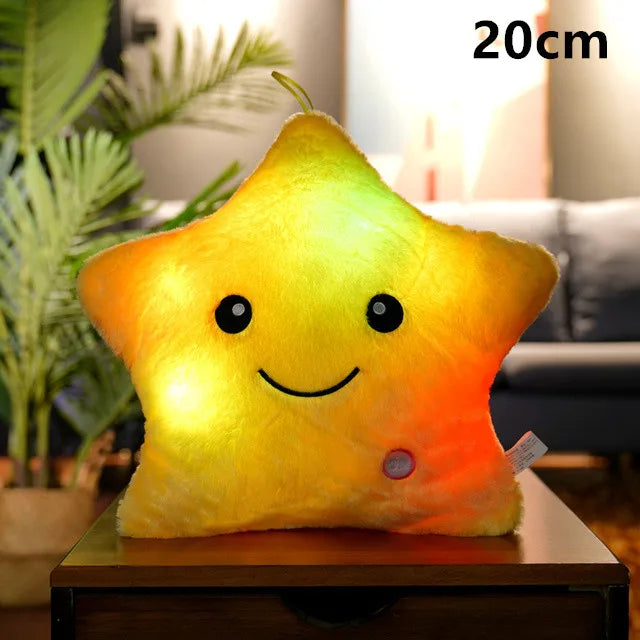 1pc 40CM Luminous Star Pillow Led Light Pillow Plush Pillow Hot Sale Toys Colorful Stars Kids Toys Birthday Gifts For Kids