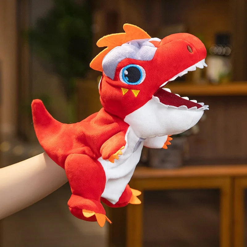 Stuffed Plush Dinosaur Toys Hand Finger Story Puppet Kawaii Dolls Educational Baby Toys Tyrannosaurus Rex Children Gift