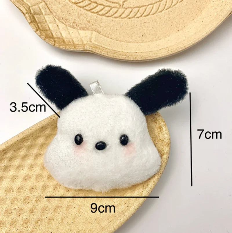 Sanrio Pachacco Plush Keychain Kawaii Bib Scarf Skirt Pachacco Keyring Juguetes De Peluche Shoulder Bag Ornaments Pendant Toys