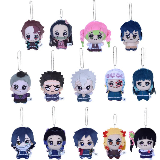 New 10cm Anime Demon Slayer Tomioka Giyu Kamado Tanjirou Kamado Nezuko Agatsuma Zenitsu Shinazugawa Genya Plush Toy Doll Gift