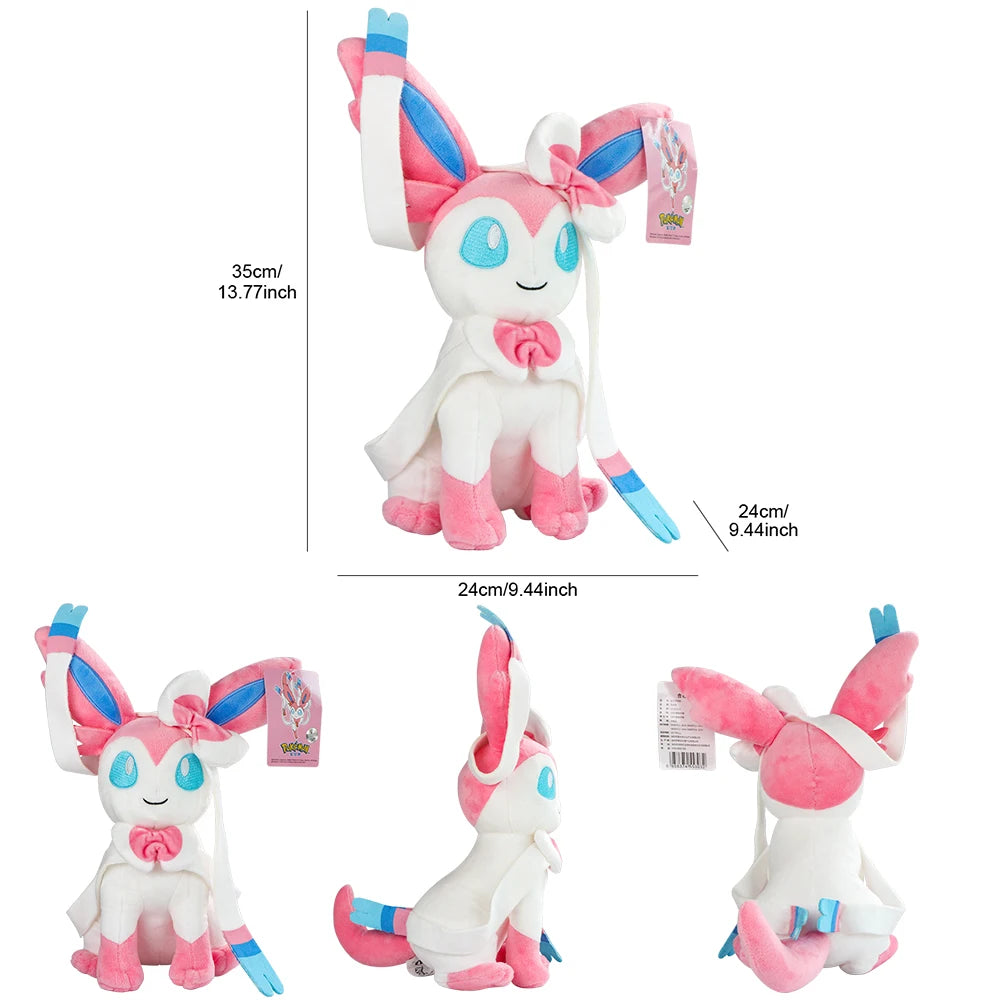 ORIGINAL Pokemon Eevee Umbreon Espeon Sylveon Leafeon Glaceon Plush Toy Cute Stuffed Dolls Cartoon Birthday Christmas Gift Kids