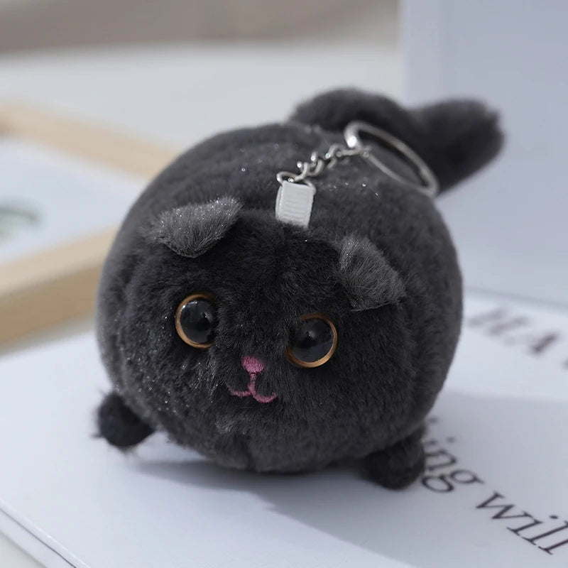 Cartoon Long Tailed Cat Plush Doll Keychain Creative Plush Doll School Bag Pendant Fashion Backpack Decoration Accessories Gifts