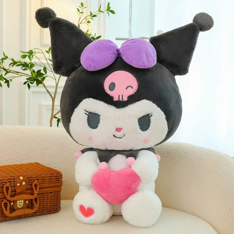 35/50/65cm Cartoon Sanrio Anime Love Kuromi My Melody Cinnamoroll Plush Toys Pillow Kawaii Stuffed Soft Plushine Doll Gifts