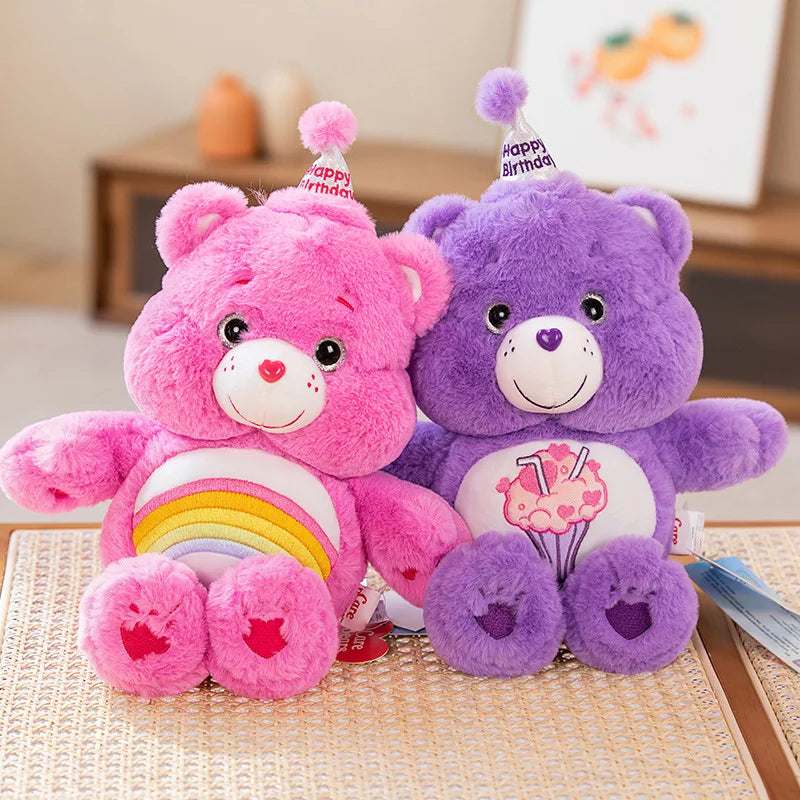 MINISO BDAY Care Bears Plush Toys Teddy Bear Stuffed Doll Lovely Anime Rainbow Bears Peluche Toy Kawaii Room Decor Gift For Kid