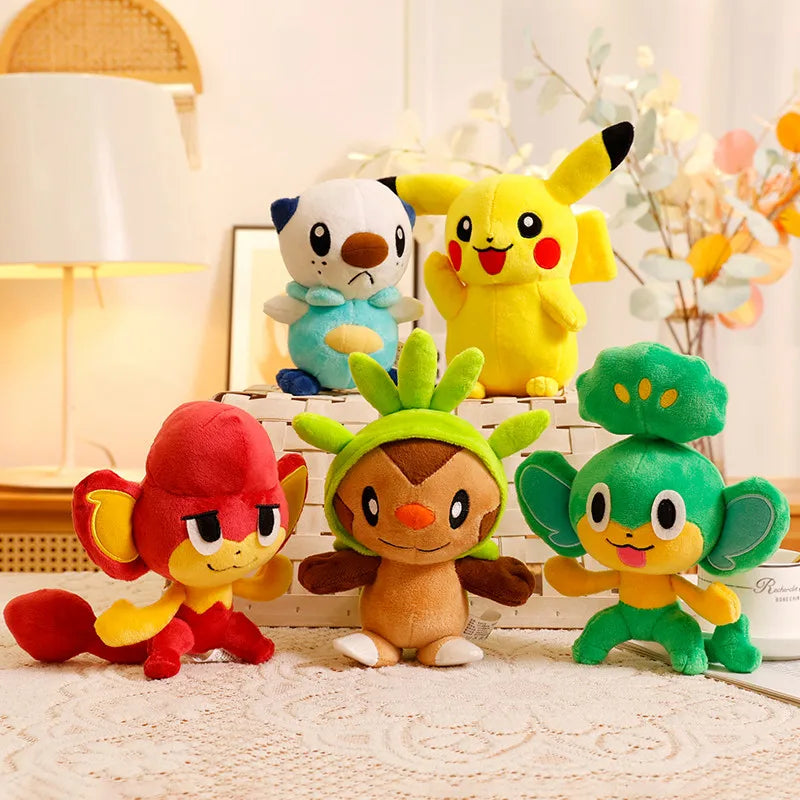 Pokemon Plush Pansear Oshawott Pikachu Plushies Deerling Emolga Victini Tepig Nivy Tepig Stuffed Doll Anime Toys Hobbies Gifts