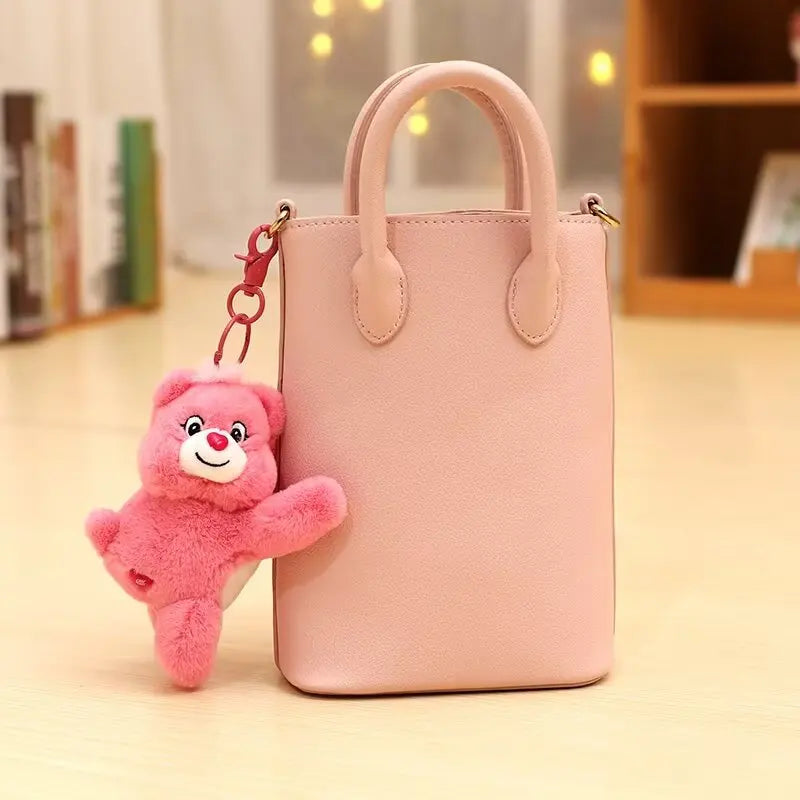 Care Bears Plush Lovely Rainbow Bear Stuffed Pendant Teddy Bear Peluche Keychain Kawaii Backpack Decor Kids Birthday Xmas Gifts