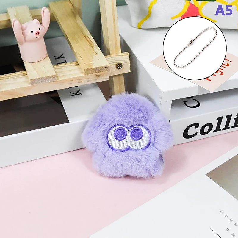 Splatoon Inkling Plush Keychain Anime Orange Red Inkling Kawaii Animal Backpack Pendant Soft Stuffed Cartoon Toy Doll Kid Gift