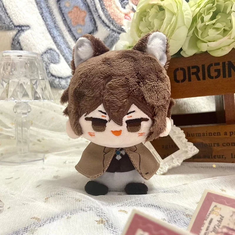 10cm Dazai Osamu Plush Nakahara Chuuya Fyodor Dostoevsky Edogawa Rampo Doll Mini Pendant Keychain Cute Anime Toy Gift