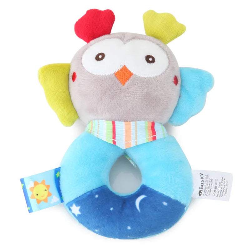 Baby Plush Rattle Cartoon Animals Crib Mobile Bed Bell Toys 0-12 Months Infant Toddler Early Educational Toy for Newborn  Gifts