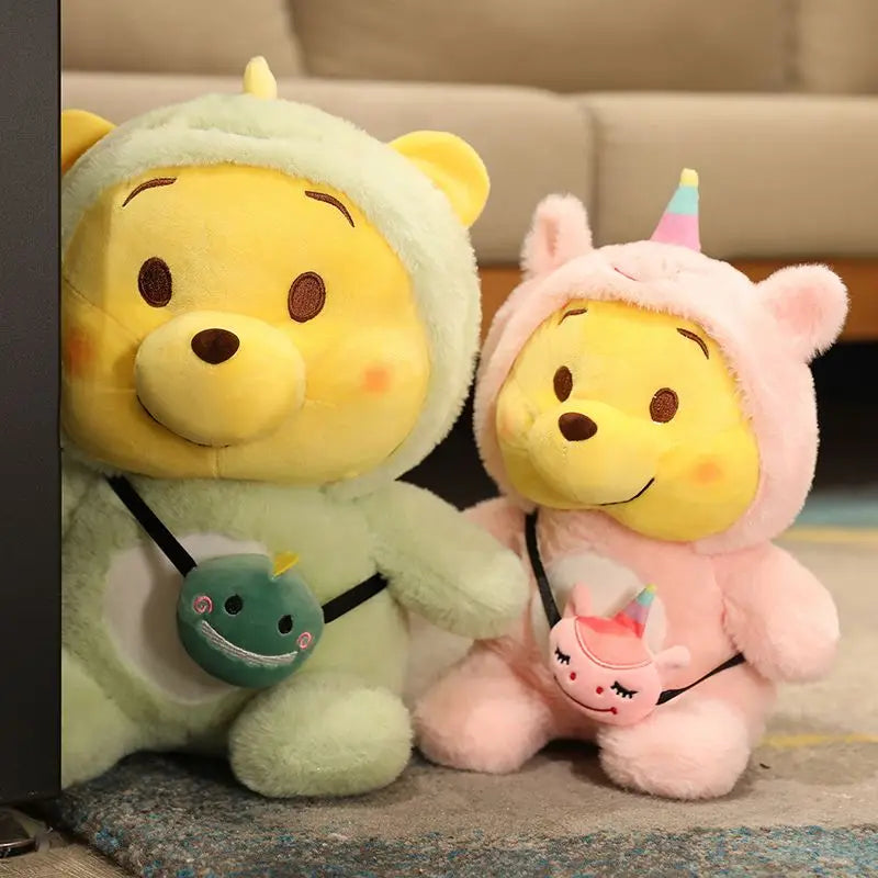 30cm/40cm Cartoon Kawaii LaLafanfan Cafe Yellow Bear Plush Toy Stuffed Soft Kawaii Doll Animal Pillow Birthday Gift for Kids