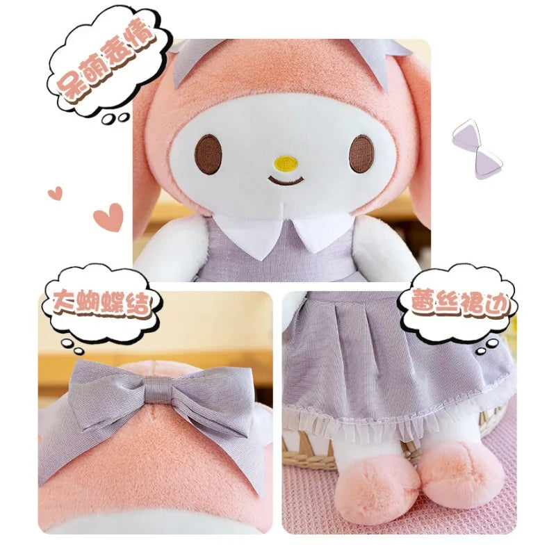 Sanrio My Melody Stuffed Toy Cartoon Tulle Skirt Series 40cm Plushier Soft Throw Pillow Plush Doll Birthday Gift Valentines Gift