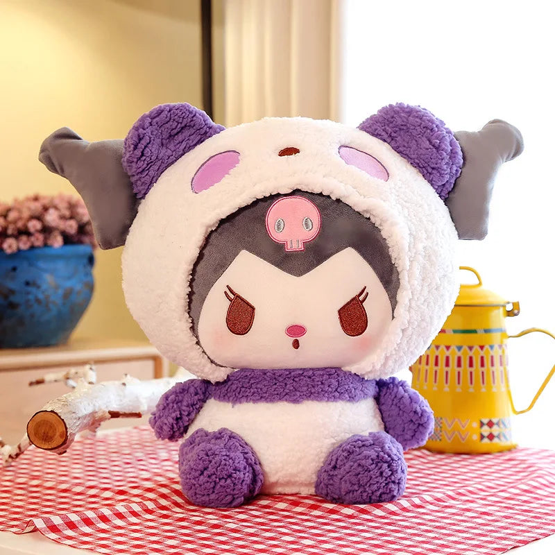 90cm Super Big Size Sanrio Hello Kitty Kuromi My Melody Anime Plush Stuffed Doll Cute Devil Shape Room Decoration Holiday Gift