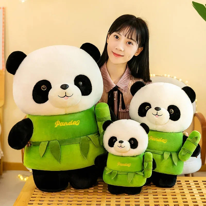 Cute Panda Doll Plush Toy Bamboo Dolls Soft Stuffed Animal Plush Plushie Pillow Toys For Girls Girlfriend Christmas Gifts Kids