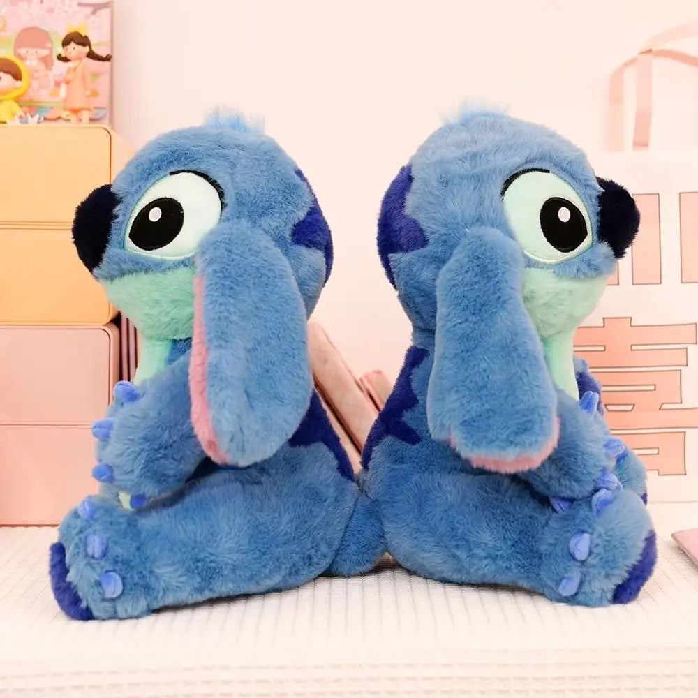 30cm Soft Cuddly Stitch Plush Toy High Quality Fluffy Stuffed Anime Sitting Stitch Plushies Appease Doll Xmas Gifts Girl