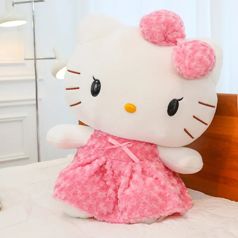 30cm New Sanrio Plushies KT Cat Dolls Cute Kitty Cat Plush Toys Gifts Girlfriend's Birthday Gift Room Decoration Pillow