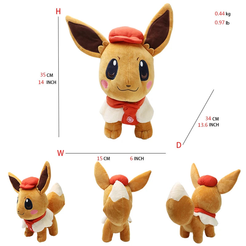 Big Size Pokemon Plush Toys Eevee Umbreon Cartoon Figure Peluche Dolls KJolteon Vaporeon Sylveon Anime Stuffed Dolls Gifts