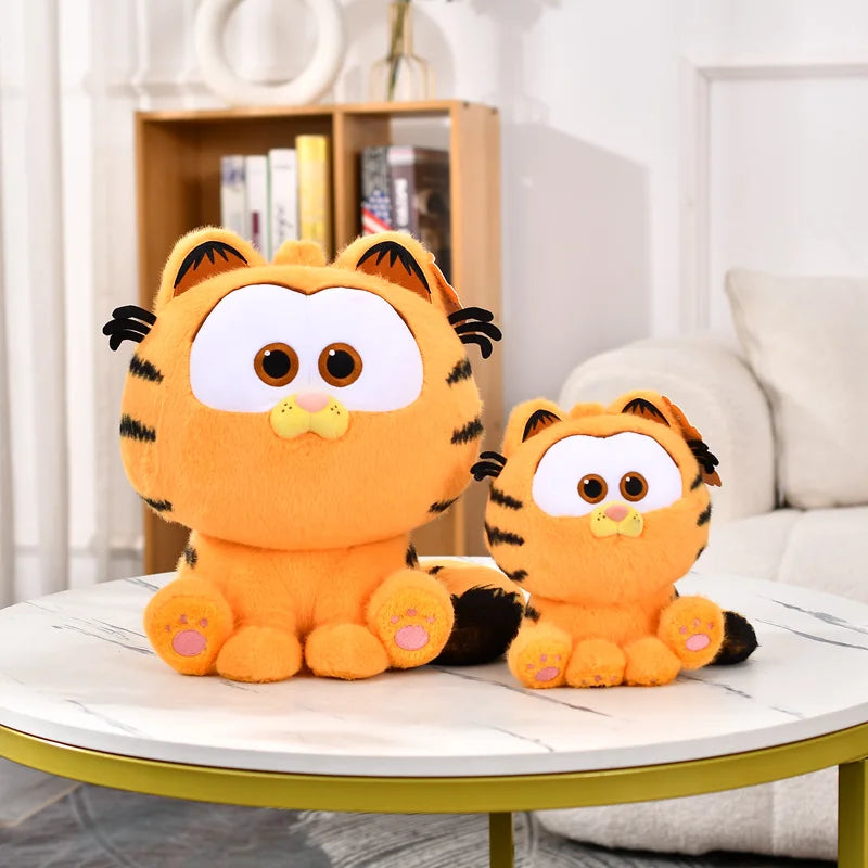 Original MINISO Garfield Kittens Plush Lazy Ginger Cat Stuffed Doll Anime Kitty Peluche Toys Hobbies Sofa Cushion Xmas Kid Gift