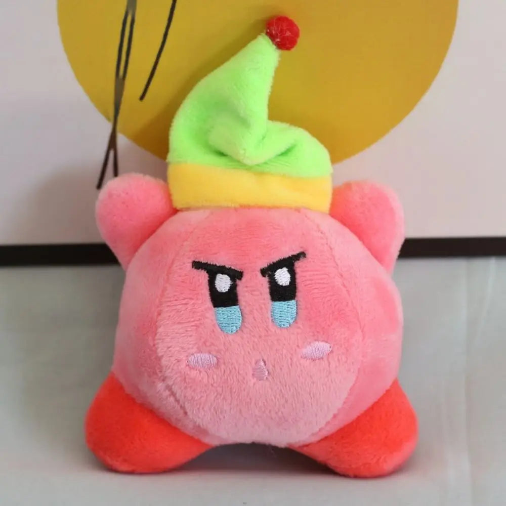 13cm Pink Kirby Anime Plush School Bag Small Pendant Keychain Stuffed Cartoon Doll Birthday Decorative Accessories Christmas