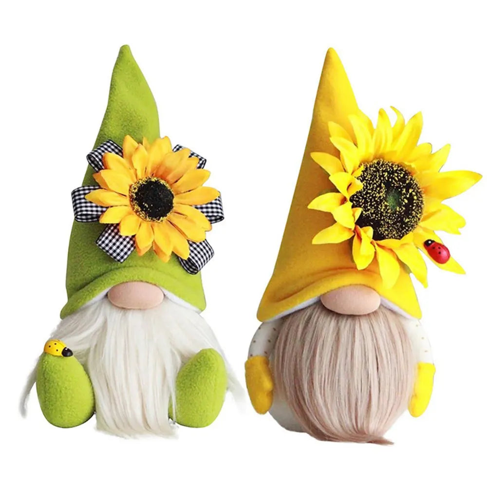 Sunflower Navia Bee Elf Gnome Bumblebee Striped Gnomes Scandinavian Home Dwarf Plush Beard Faceless Doll Window Desk Decor