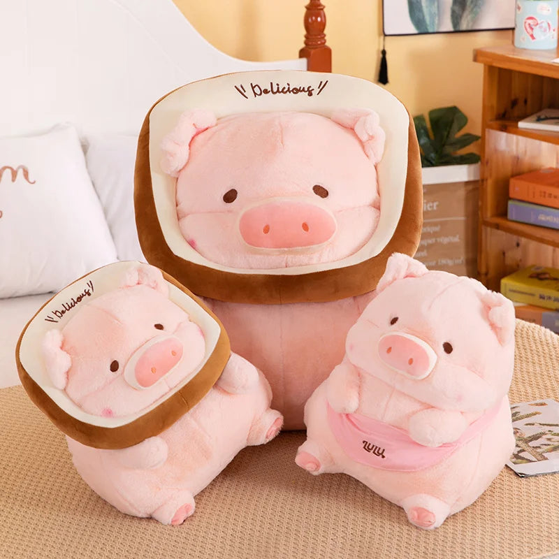 30CM Kawaii Anime Toast Lulu Pig Plush Toy Lovely Stuffed Animals Bread Piggy Soft Doll Room Decor Girl Birthday Toys Cute Gift