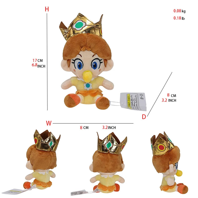 7 Styles Mario Bros Plush Toys Princess Peach Daisy Rosalina Luigi Doll Anime Figures Baby Cartoon Classic Game Gift