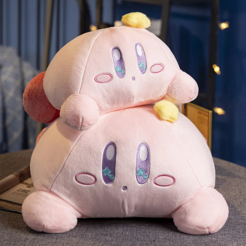 Soft Cuddly Kirby Plush Toy Kawaii Stuffed Cartoon Anime Kirby Plushies Throw Pillow Back Cushion For Sofa Hug Doll Xmas Gifts