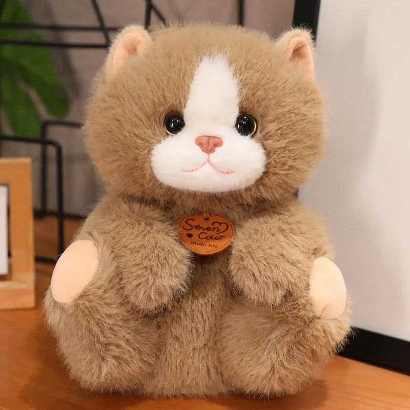 Simulation Cat Plush Stuffed Lifelike Kitty Doll Animal Pet Kitten Toy For Children Home Decoration Baby Birthday Christmas Gift