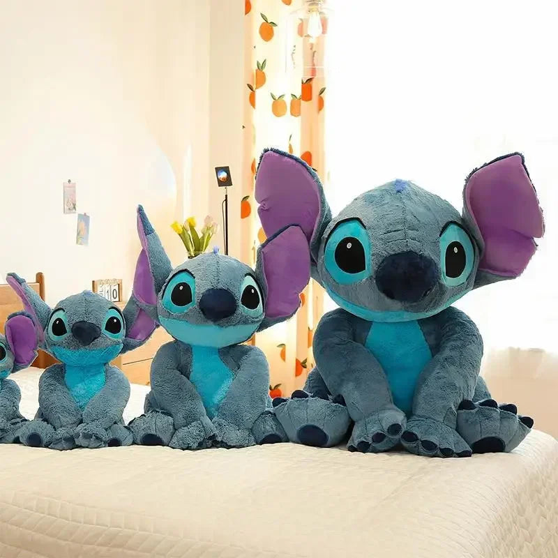 Stitch Plush Toy Doll Cartoon Anime Disney Stitch Large Pillow Doll Gift Pillow Toy Funny Big Ear Pink Blue Color Stitch Doll