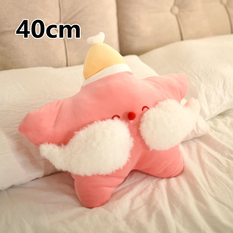 Cute Gingerbread Man Throw Pillow Christmas Tree Plush Toy Girly Room Decoration Lying Elk Plushies Soft Gifts For Girl