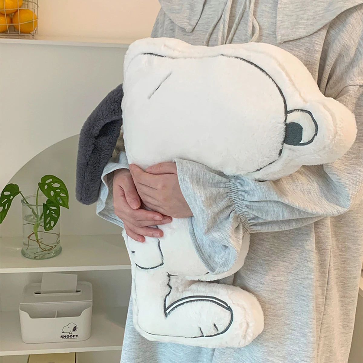 2024 Snoopy Plush Doll Gift For Girls Holiday Gift Lovely Snoopy Plush Toy White Dog Pillow Korean Lazy Style Home Decoratio