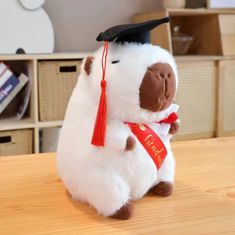 Graduate Plush Dolls Doctor Capybara Owl Bear Plush Toy Cute Stuffed Animal Toy Doll Soft Cartoon Pillow Graduation Gift