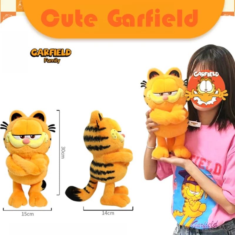 New GARFIELD Original Plush Doll Odie Peluche Toy Cartoon Cat Plushie Keychain Collectible Christmas Stuffed Shoulder Bag Gift