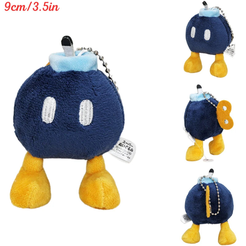 Kawaii Mario Luigi Plush Toys Keychain Koopa Troopa Bob-omb Yoshi Shy Guy Toad Triple Banana Anime Stuffed Peluche Dolls Pendant