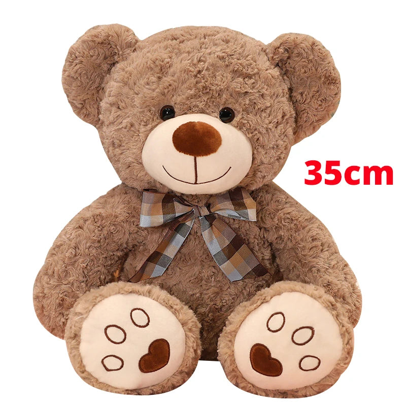 High Quality Cute Plush Bear Plush Pillow Lovely Bow-Knot Bears Plush Toys Stuffed Soft Animal Dolls Xmas Valentine's Gift