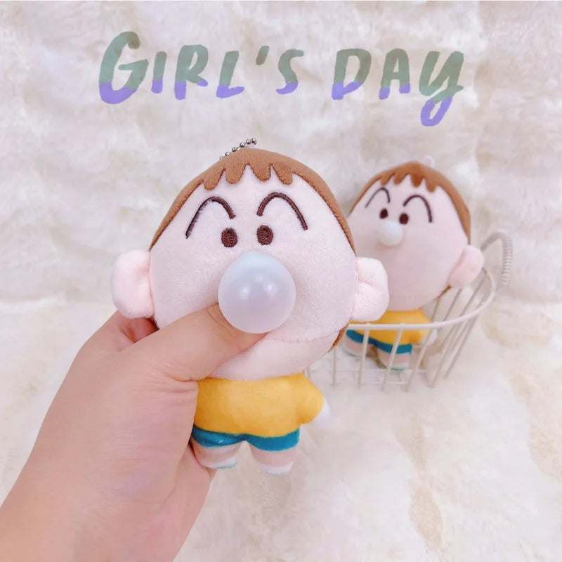 Crayon Shin-chan Plush Cute Boochan Car Keychain Snot Children's School Bag Pendant Peripheral Anime Festival Couple Gift