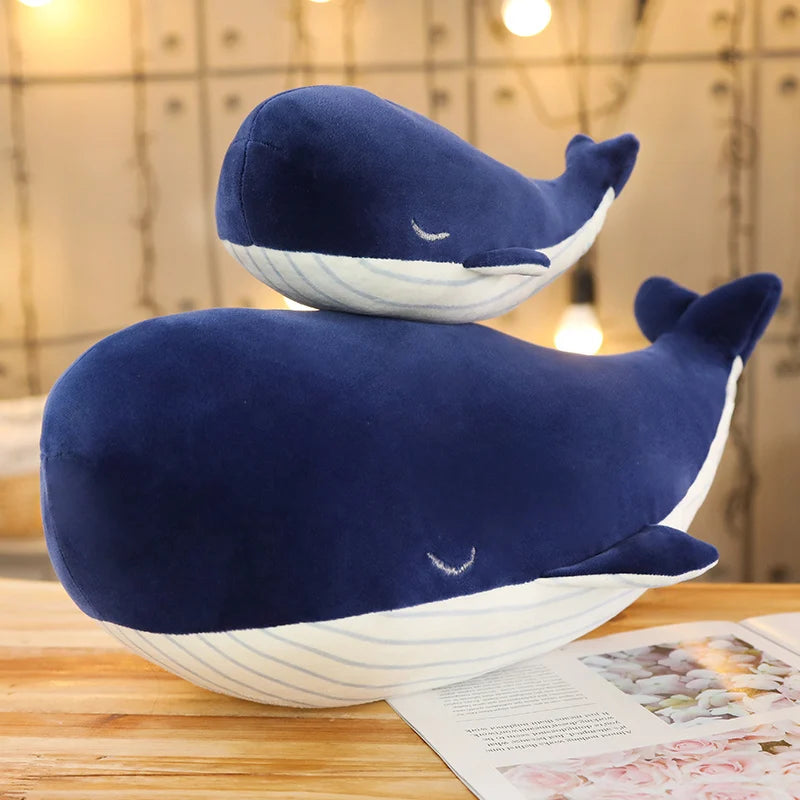 25CM Cartoon Super Soft Plush Toy Sea Animal Blue Whale Soft Toy Stuffed Animal Fish Children's Birthday Gift