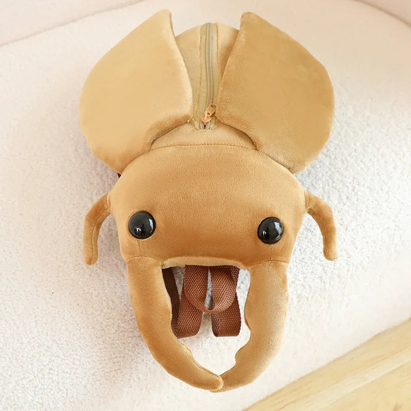 1pc 45*25CM Creative Simulation Insect Plush Backpack Toys Stuffed Cartoon Dolls Kawaii Beetle Pillow Birthday Gifts