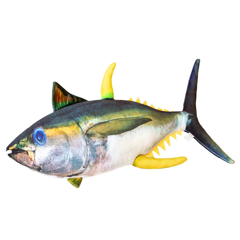 Big Size Simulation Tuna Fish Plush Toy Stuffed Soft Animal Fish Plushies Pillow Cute Sofa Cushion Kids Gift Creative Home Decor