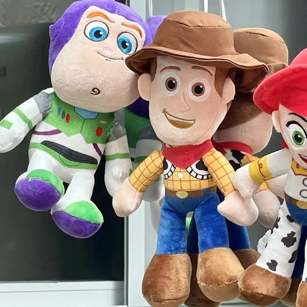 Disney Toy Story Buzz Lightyear Jessie Woody Plush Toy Lovely Stuffed Mickey Stitch Plushies Kawaii Doll Xmas Kid Gifts