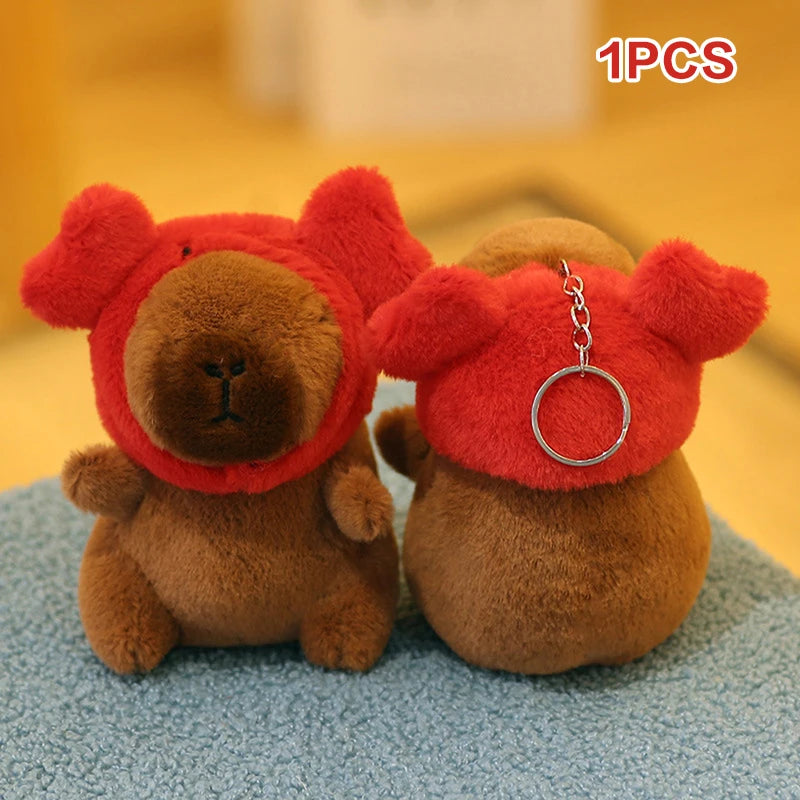 Cute Plush Dr Capibala Doll Pendant Exquisite Capybara Stuffed Toy Fashion Women Bag Pendant Car Hangings Ornament Keyring