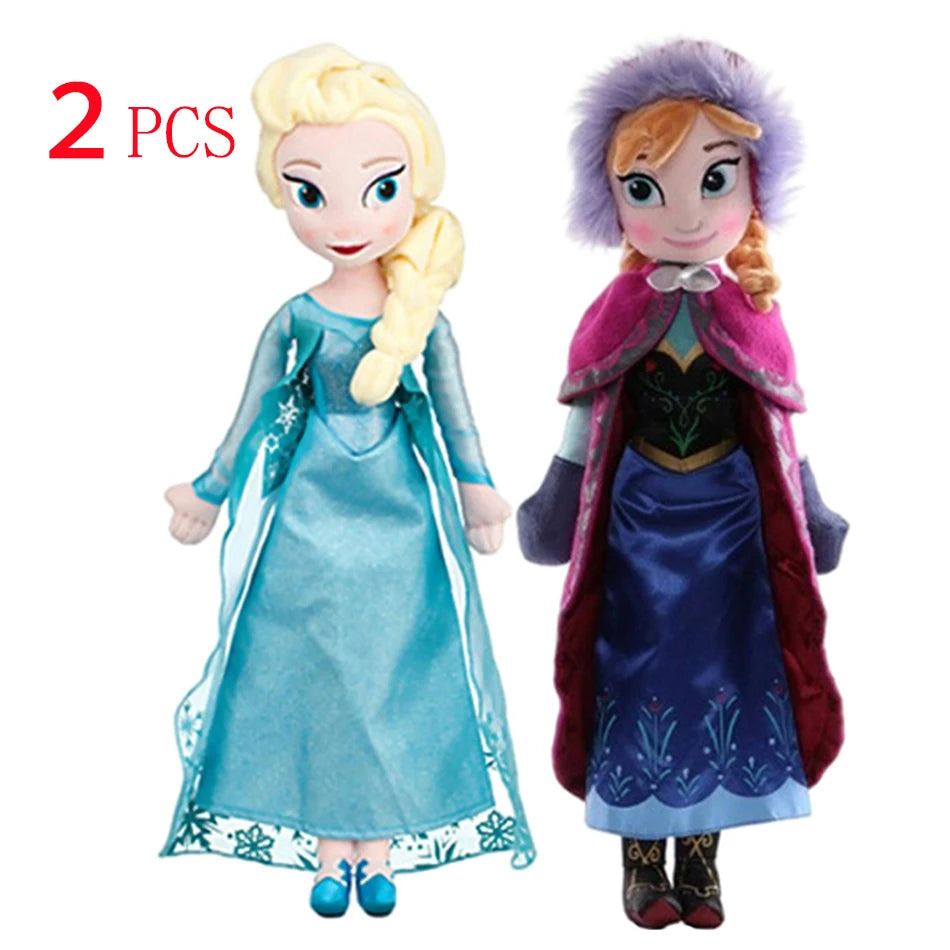 Anime Frozen The Plush Princess Anna Kawaii Doll Snow Queen Princess Anna Elsa Soft Stuffed Toys Gifts For Girls Birthday Kids