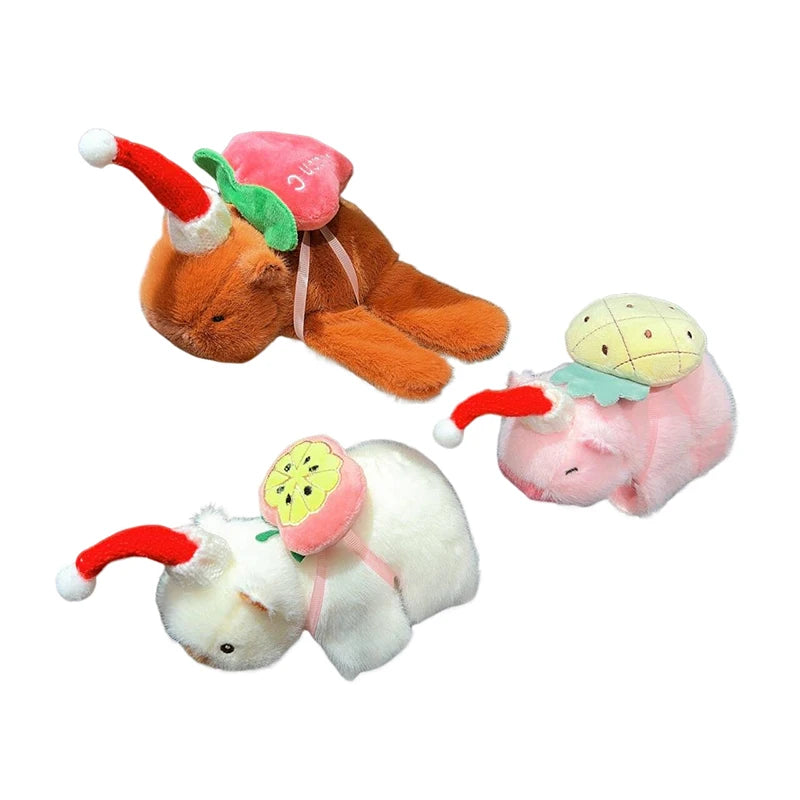 Lovely Capybara Animal Clap Circle Wristband Bracelet Plush Animal Hand Ring Kids Adult Funny Toys Christmas Gift