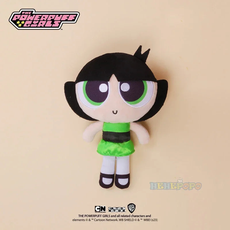 Original The Powerpuff Girls Cartoon Plush Doll Buttercup Bubbles Blossom Cute Kawaii Fluffy Stuffed Toy 23cm/35cm