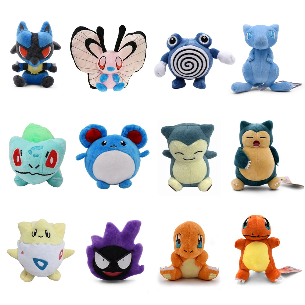 Poliwhirl Charmander Charmander Togepi Snorlax Snorlax Marill Gyarados Gastly Butterfree Plush Toys Stuffed Collection Doll