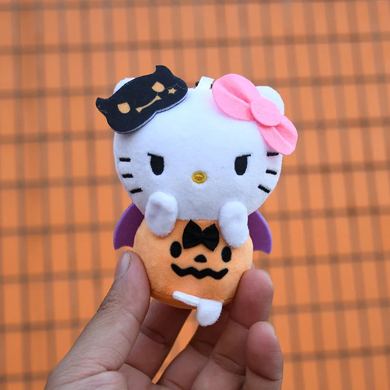 Sanrio Cartoon Anime Halloween Kuromi Cinnamoroll Mymelody Pachacco Backpack Keychain Pendant Plush Toy Doll Gift for Girls