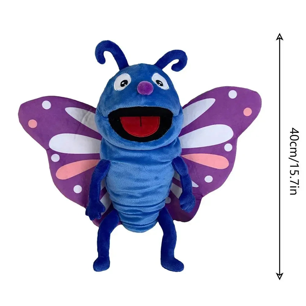 Hand Puppets Kids Toys Plush Insects Animal Caterpillar Ladybug Hand Puppets Doll Family Storytelling Role-playing Finger Toys